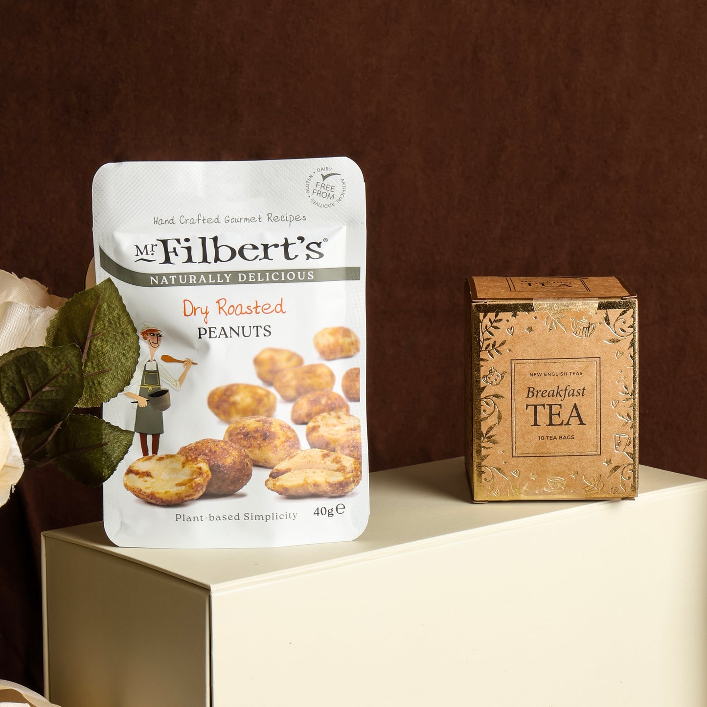 Close up of products in Sweet & Savoury Delights Hamper, a luxury gift hamper from hampers.com UK