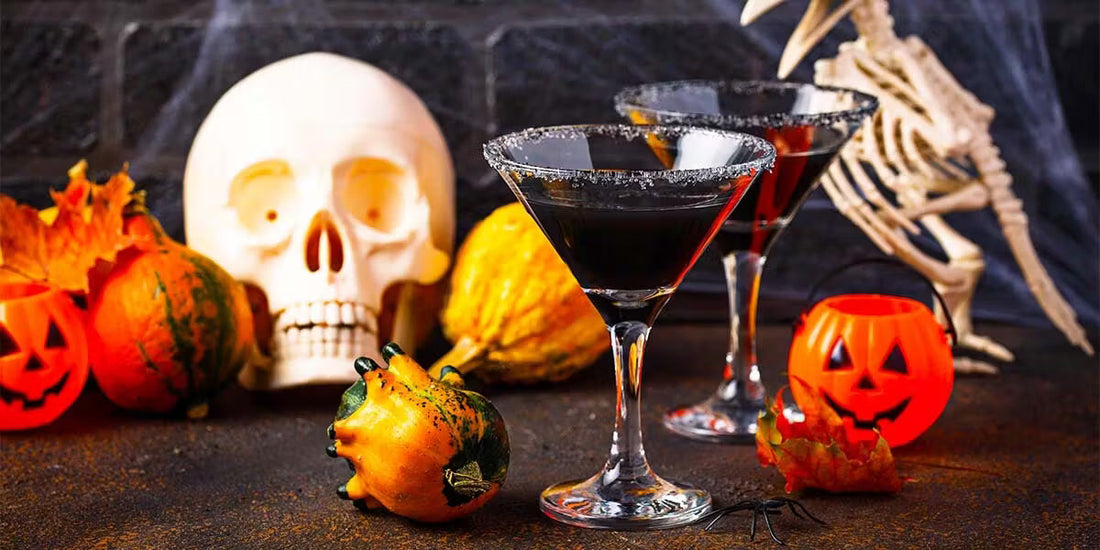 Halloween inspired spooky cocktail - blog banner image 