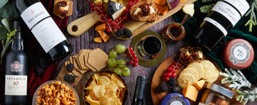 Christmas food and wine