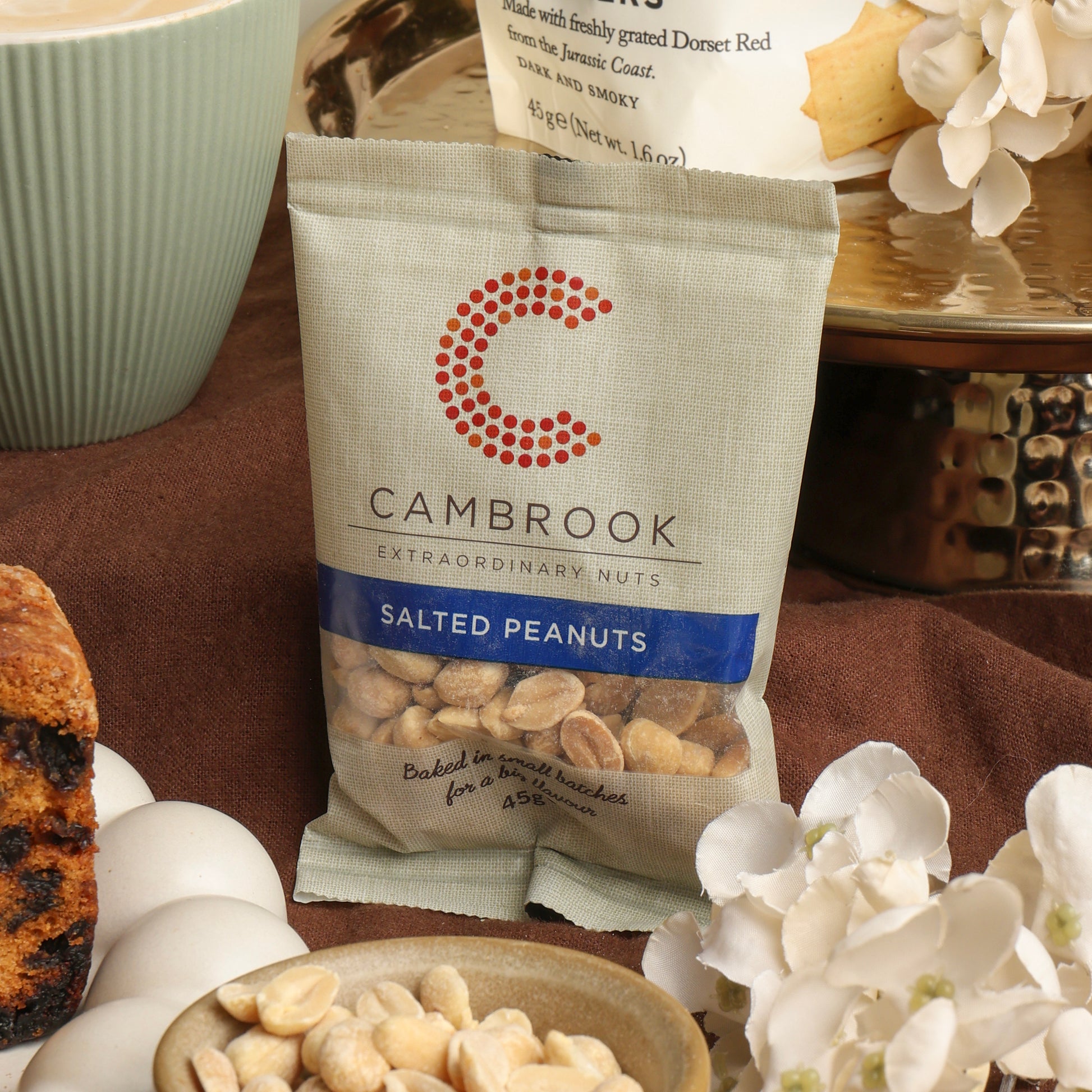 Close up of products in The Joyful Delights Hamper, a luxury gift hamper from hampers.com UK