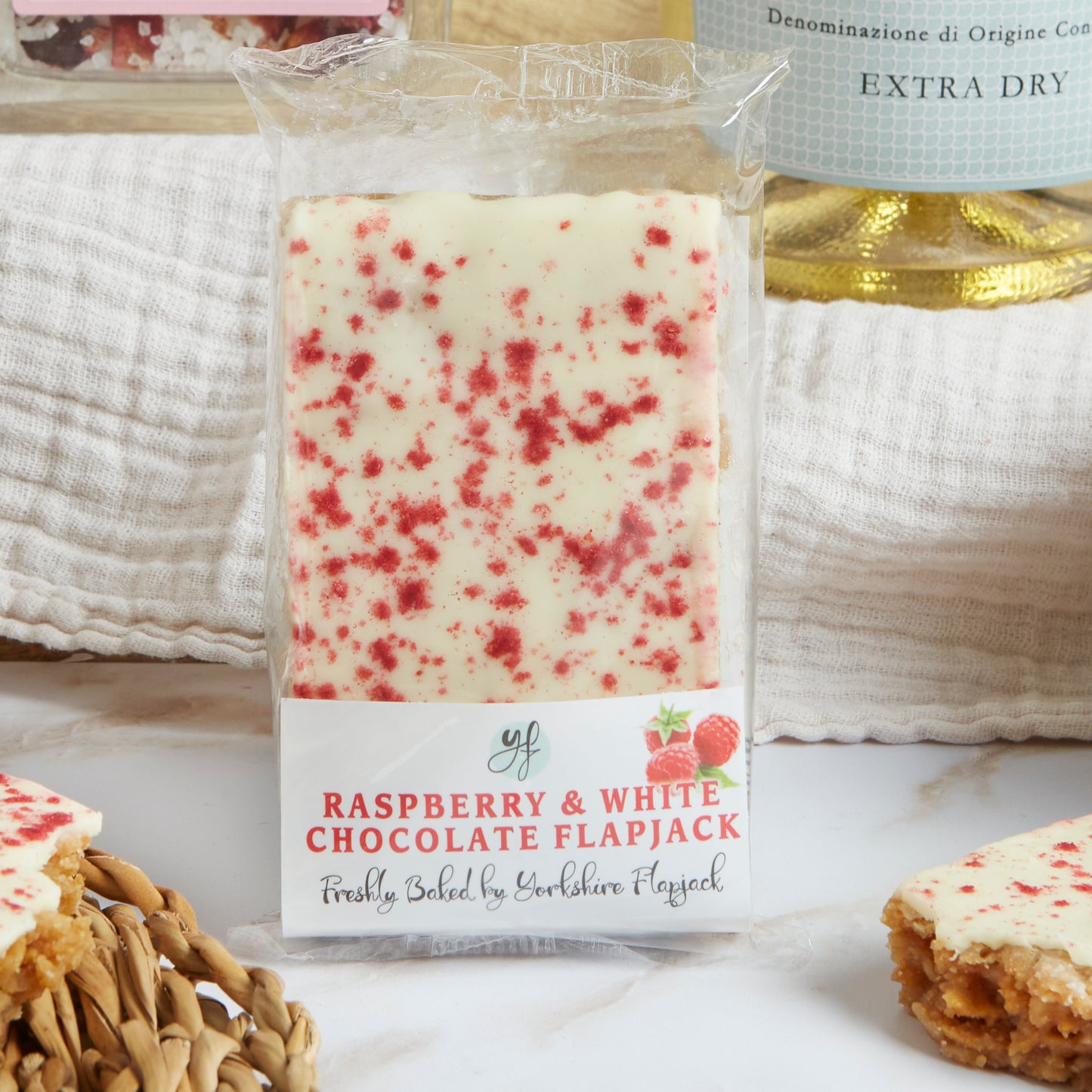 Close up of products in Pamper Hamper for Her, a luxury gift hamper from hampers.com UK