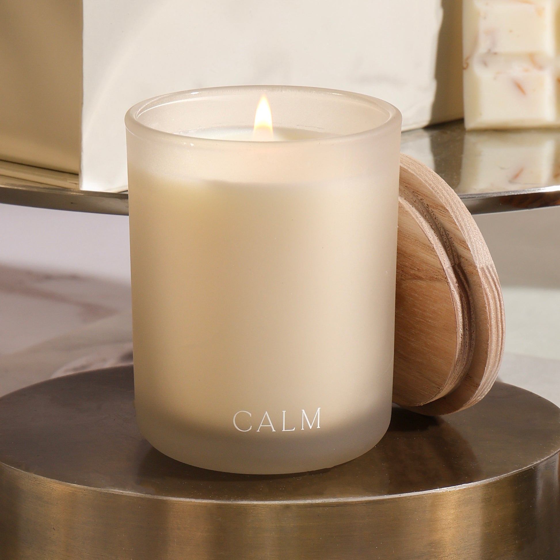 Close up of products in Self-Care Spa Hamper, a luxury gift hamper from hampers.com UK