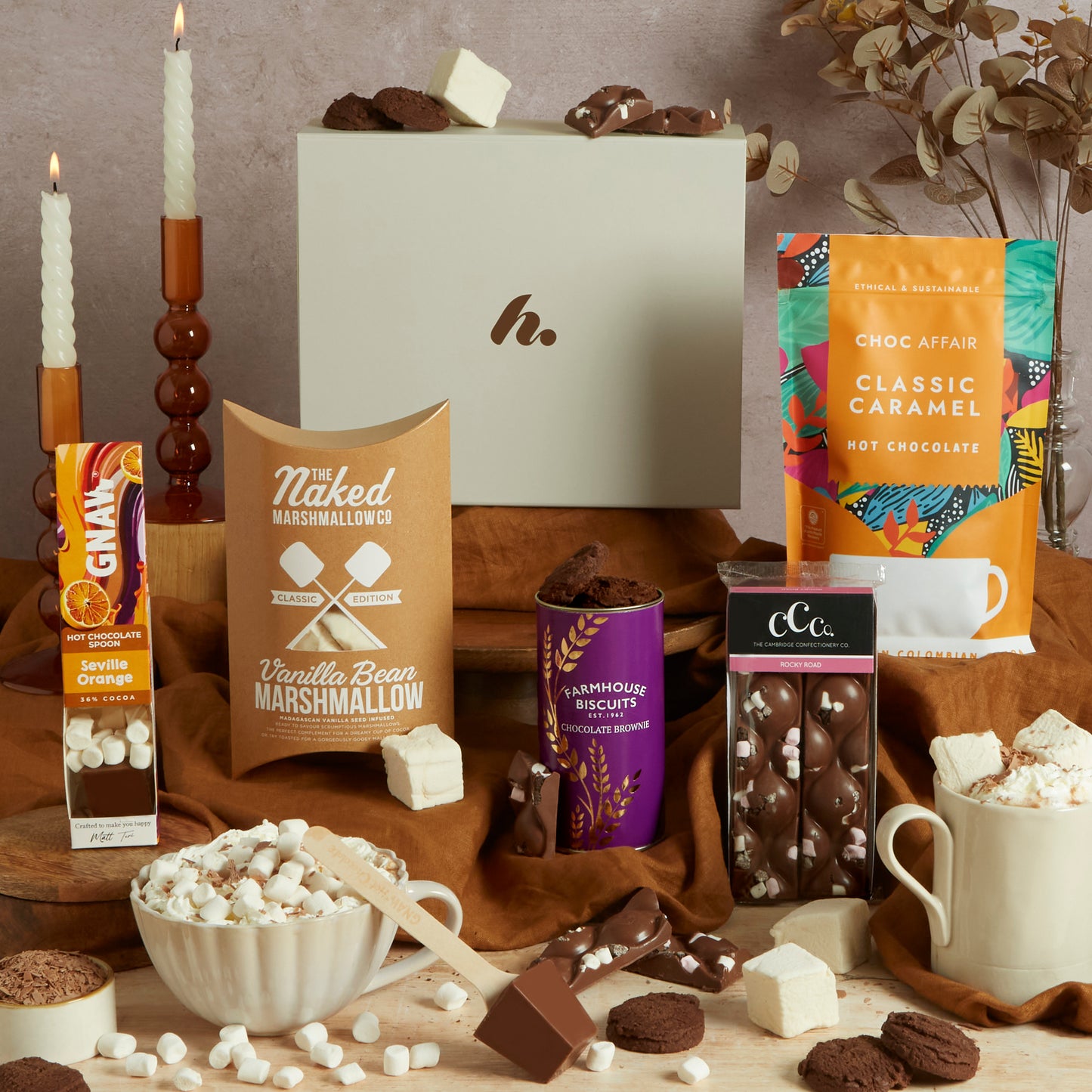 Decadent Hot-Chocolate Gift-Hamper Main Image - Luxury Autumn Hampers 