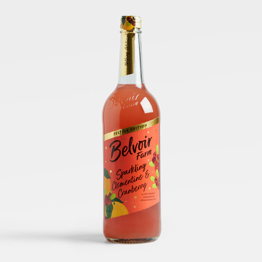 Bottle of Sparkling Clementine & Cranberry Drink by Belvoir - Alcohol Free 