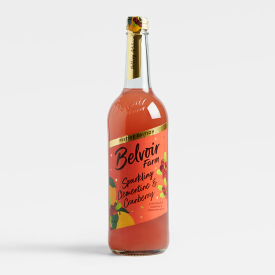 Bottle of Sparkling Clementine & Cranberry Drink by Belvoir - Alcohol Free 
