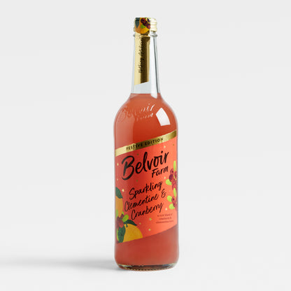 Bottle of Sparkling Clementine & Cranberry Drink by Belvoir - Alcohol Free 