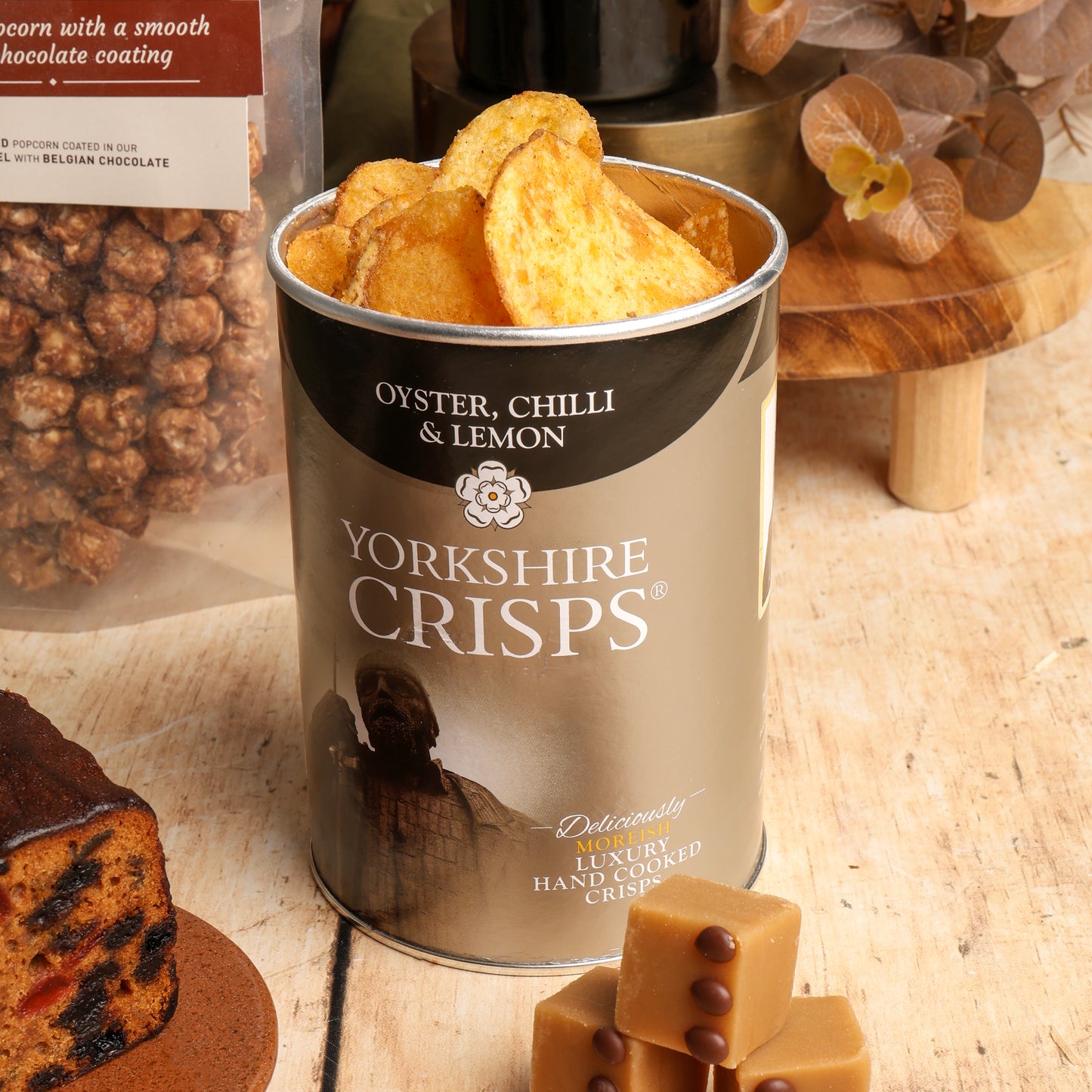 Close up of products in food & Wine Lovers Gift, a luxury gift hamper from hampers.com UK