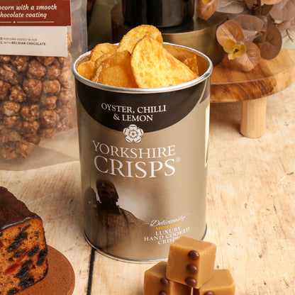 Close up of products in food & Wine Lovers Gift, a luxury gift hamper from hampers.com UK