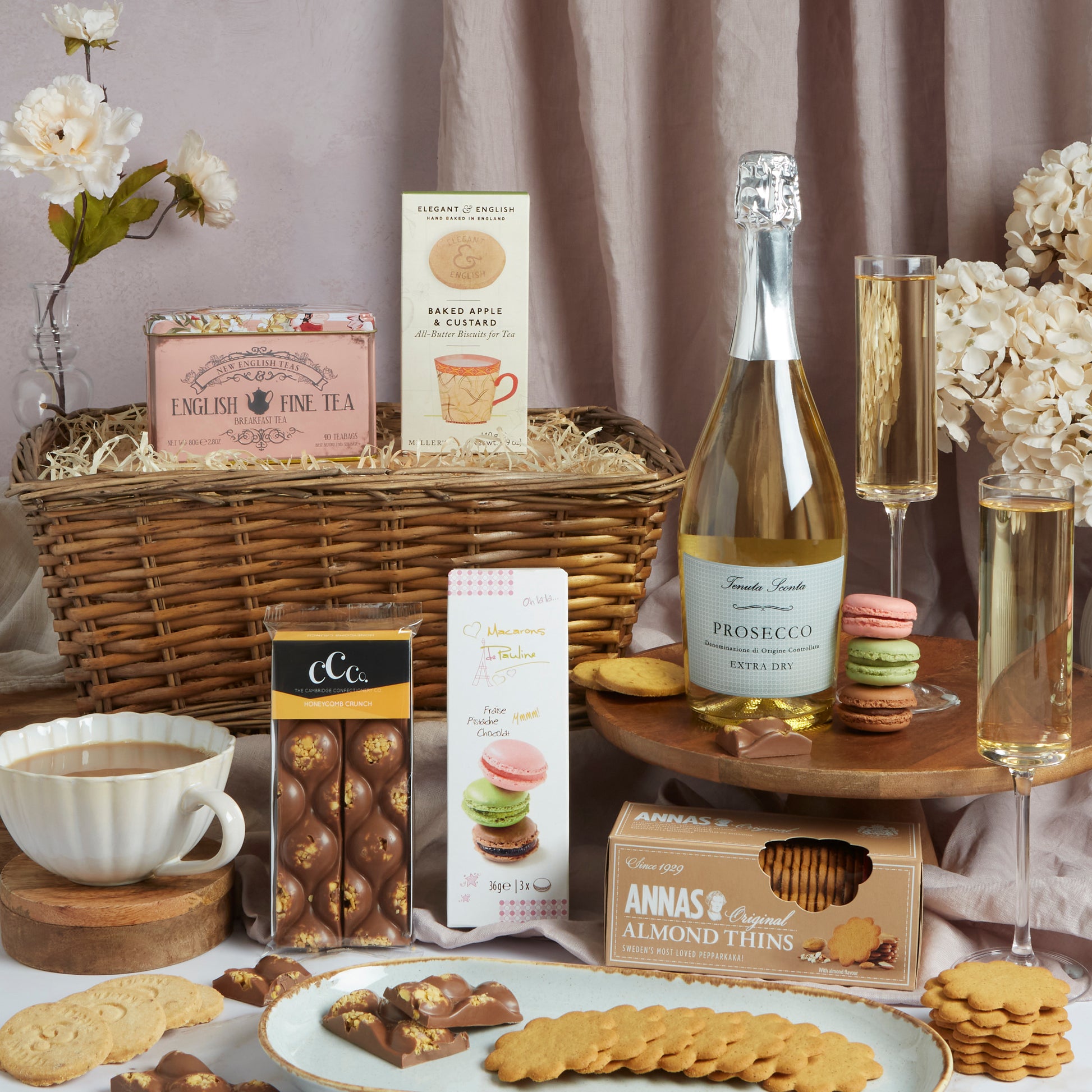 Main image of Prosecco Rose Indulgence Hamper, a luxury gift hamper from hampers.com UK