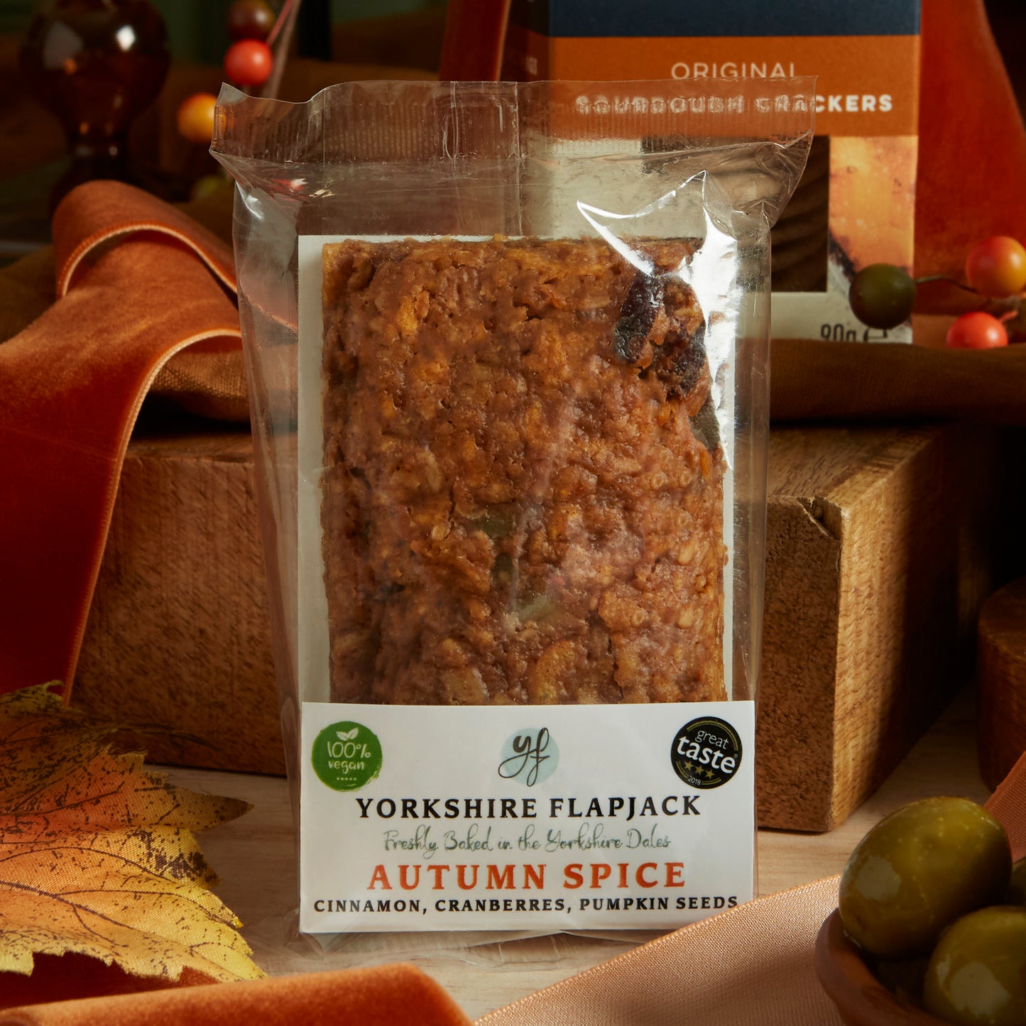 Great Taste Award Winning Yorkshire Flapjack's Autumn Spice - Vegan Friendly 