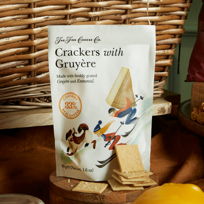 The Fine Cheese Co's Crackers with Gruyere - Close Up 