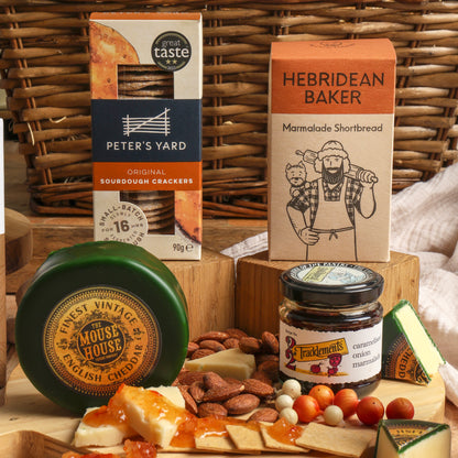 Close up of product in Springtime Feast Hamper, a luxury gift hamper from hampers.com UK