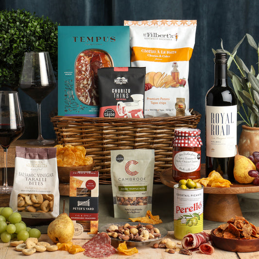 Main image of Red Wine & Charcuterie Hamper, a luxury gift hamper from hampers.com UK