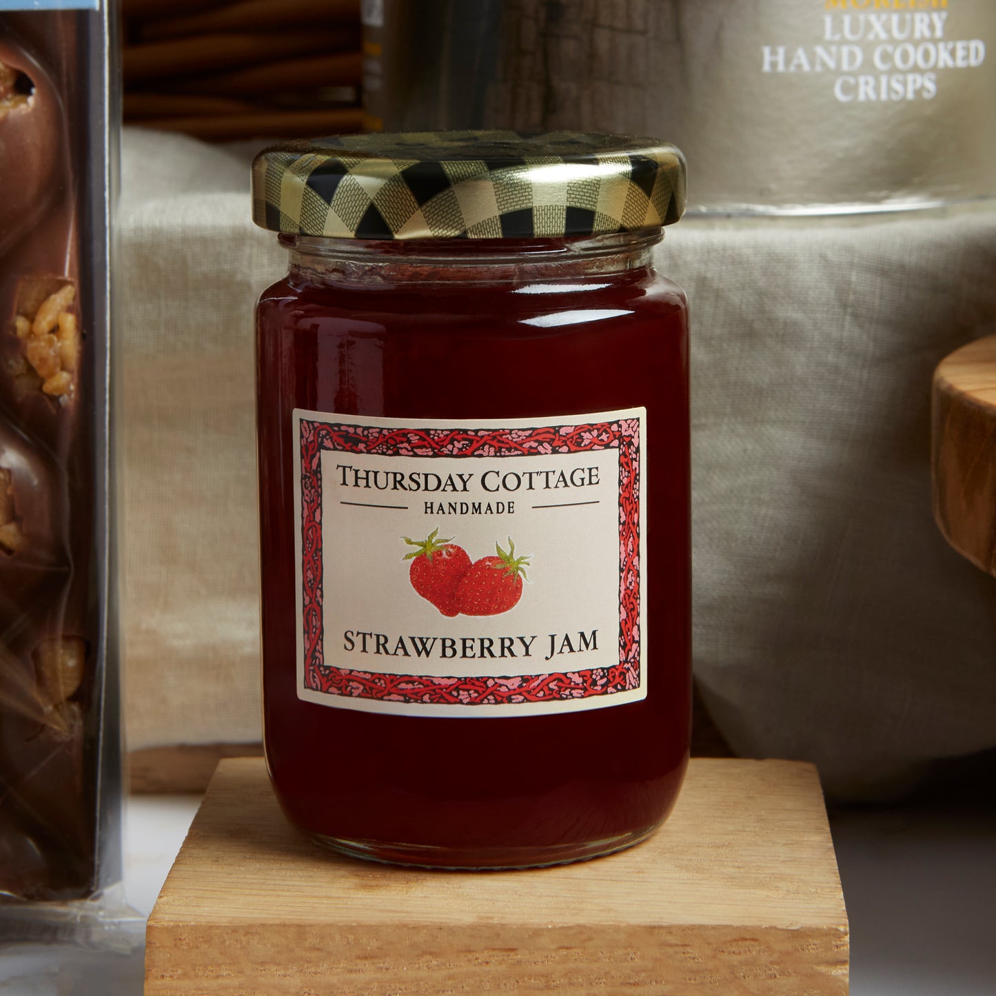 Close up of products in Classic Food & Drink Hamper, a luxury gift hamper from hampers.com UK