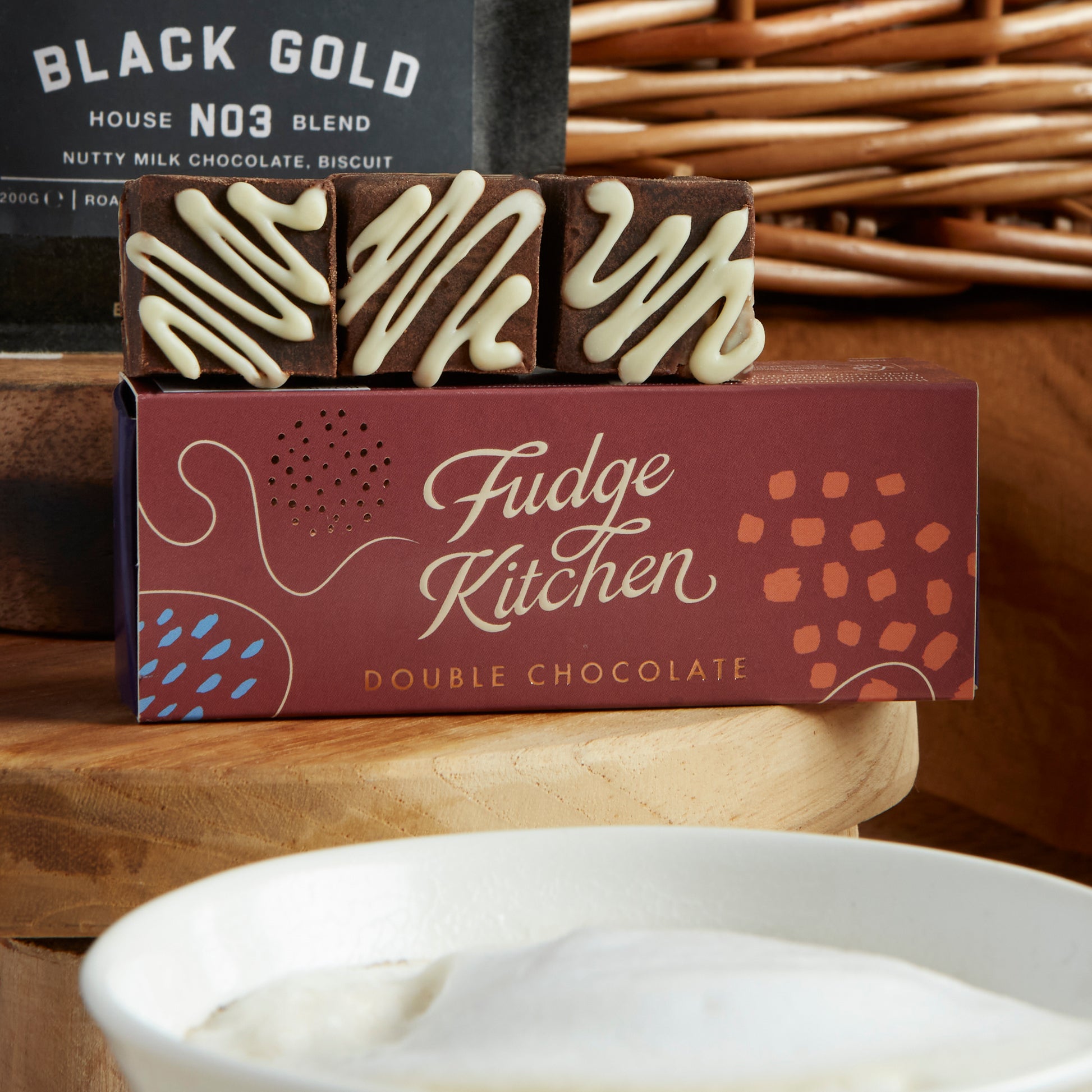 Close up of products in Prestige Food & Wine Hamper, a luxury gift hamper from hampers.com UK