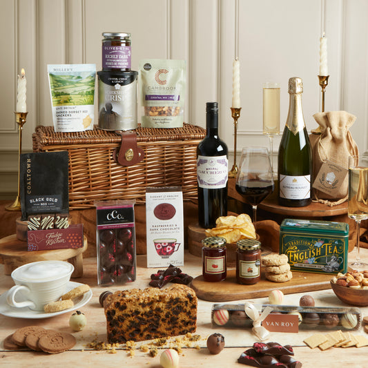 Main image of the Prestige Food & Wine Hamper, a luxury gift hamper from hampers.com UK