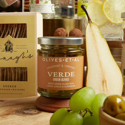 Close up of products in The Grand Food & Wine Hamper, a luxury gift hamper from hampers.com UK