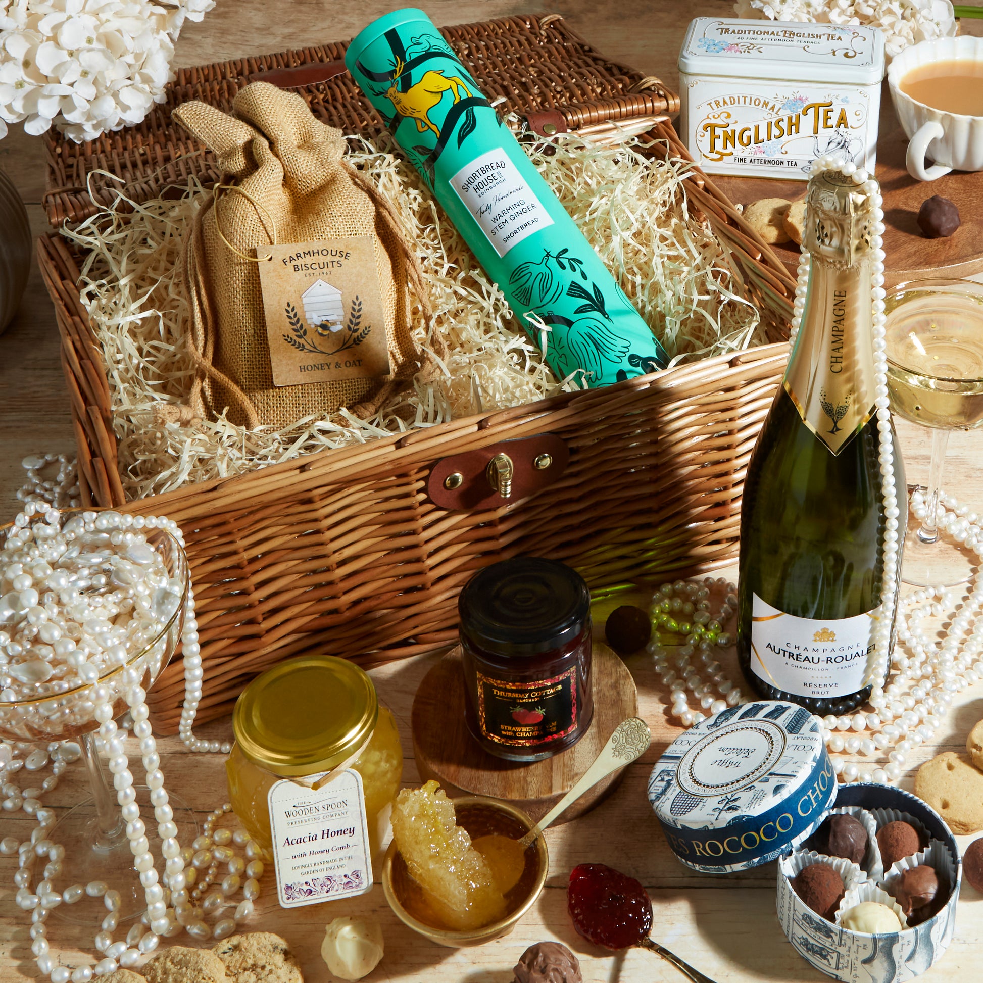 Main image of The Champagne Celebration Hamper, a luxury gift hamper from hampers.com UK