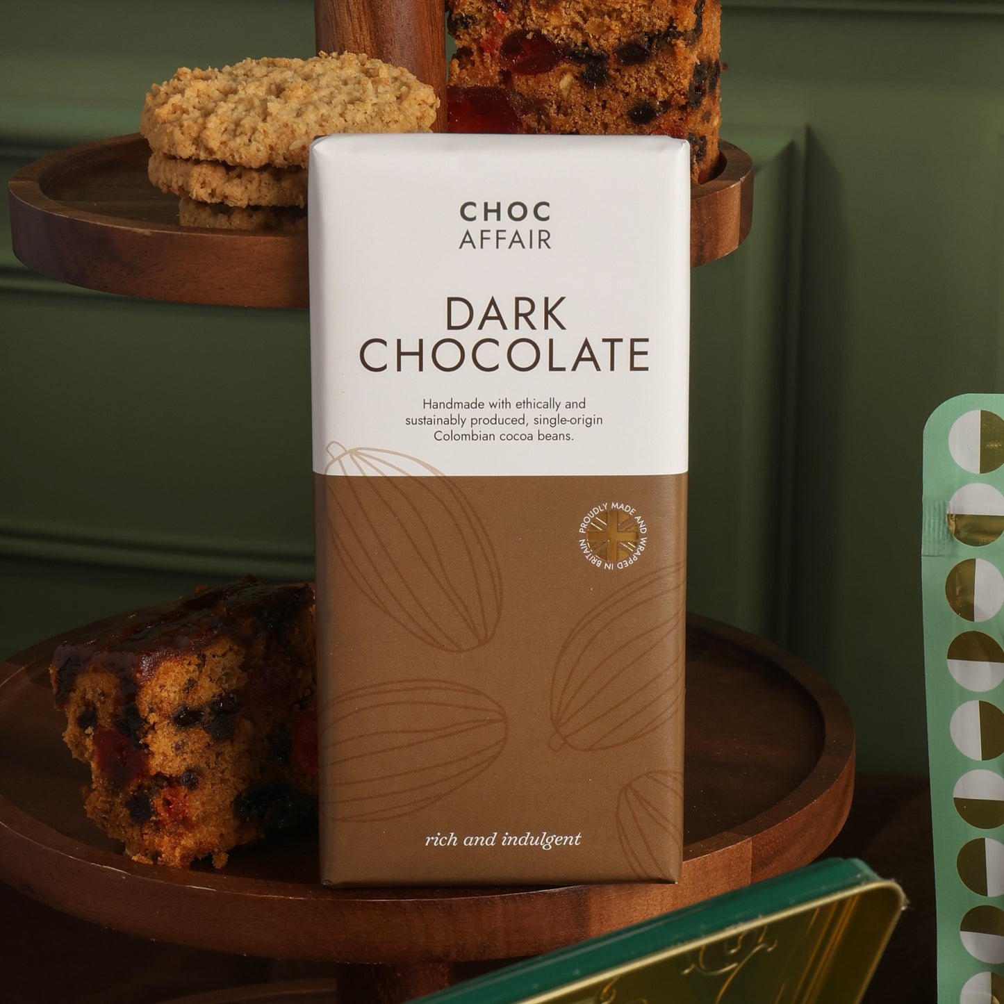 Close up of products in Traditional Treats Hamper, a luxury gift hamper from hampers.com UK