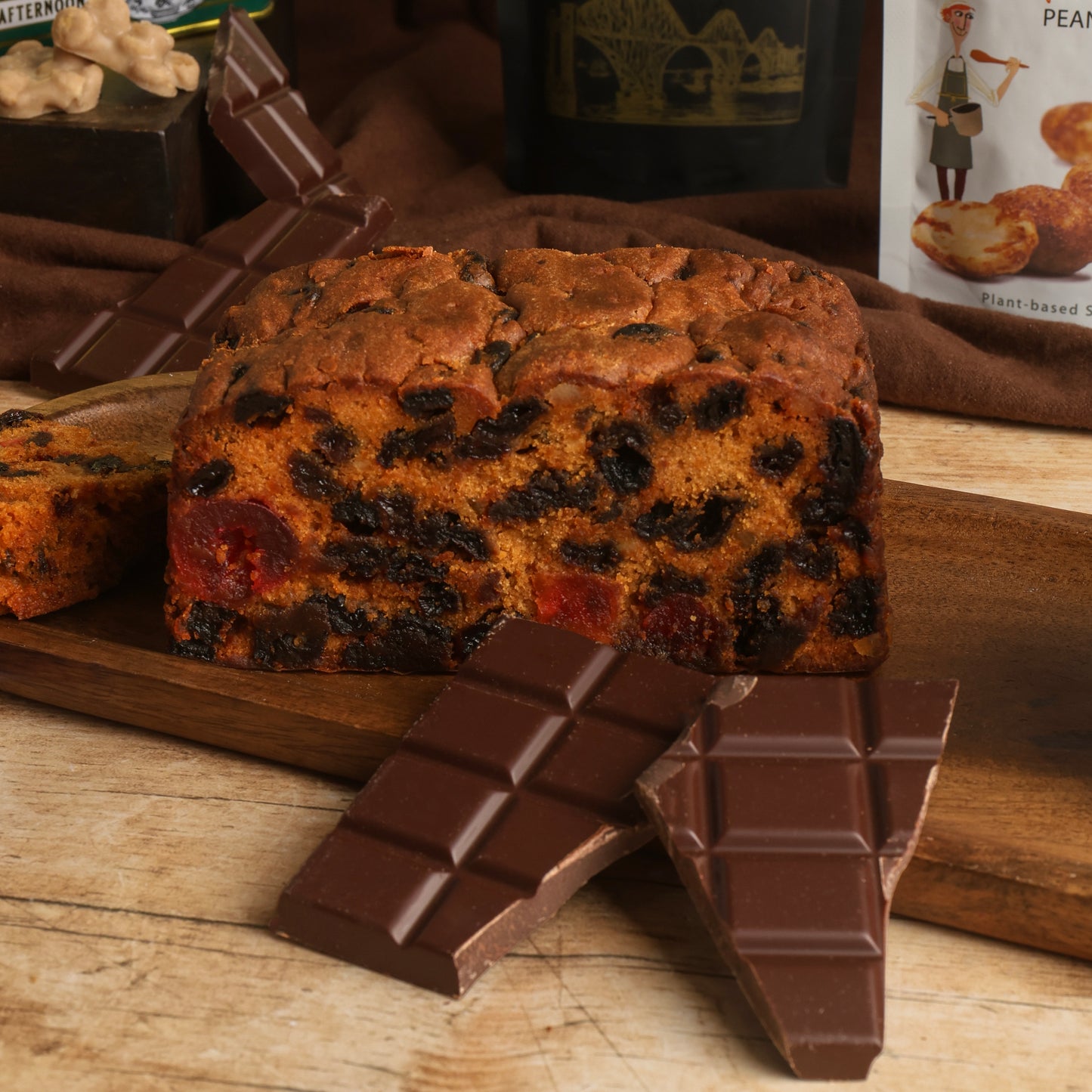 Close up of products in Traditional Treats Hamper, a luxury gift hamper from hampers.com UK