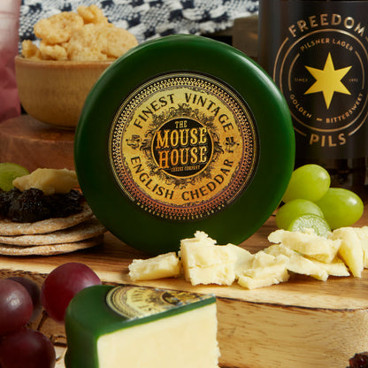 Close up of products in Craft Beer and Cheese Hamper, a luxury gift hamper from hampers.com UK