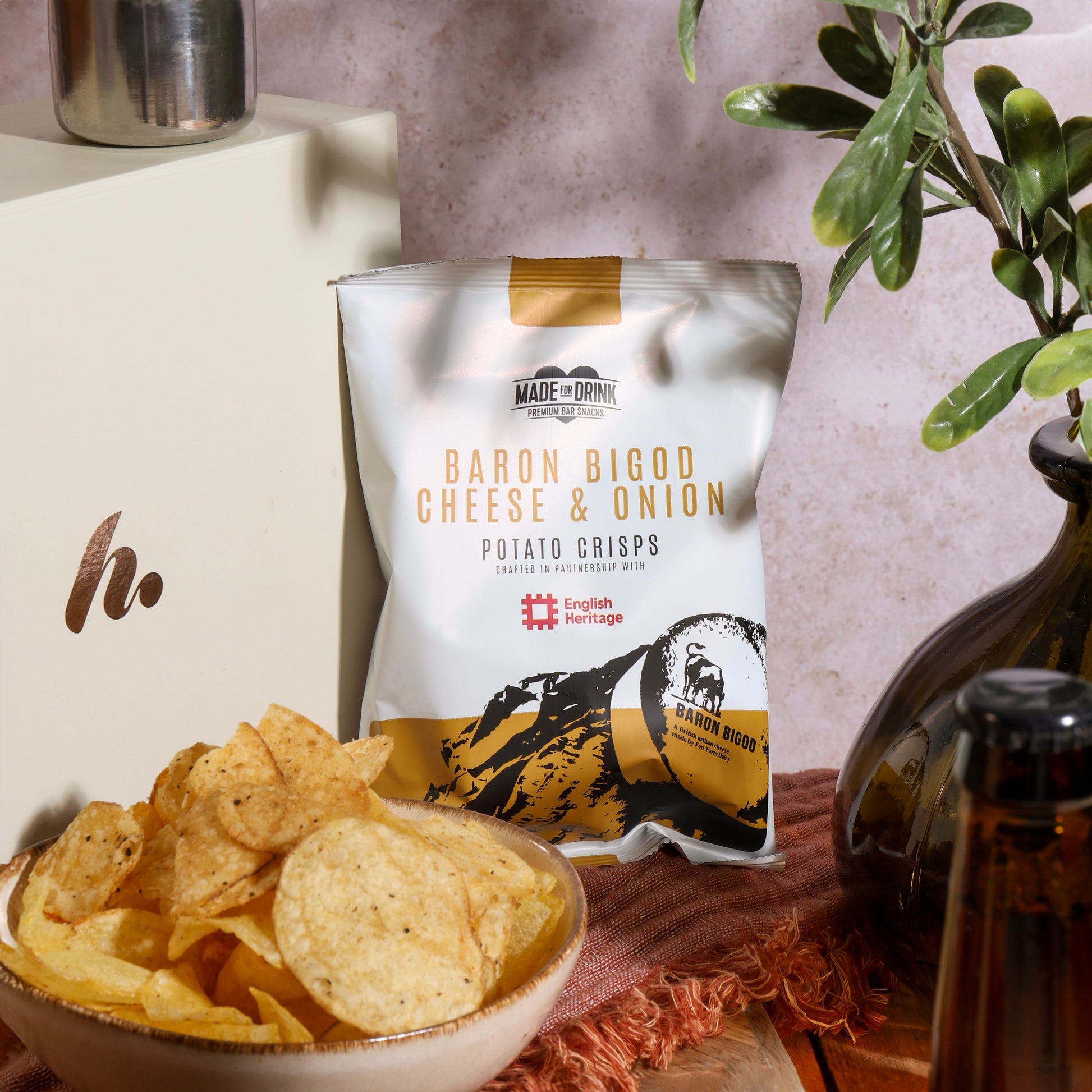 Close up of products in Hawkstone Luxury Beer Hamper, a luxury gift hamper from hampers.com UK