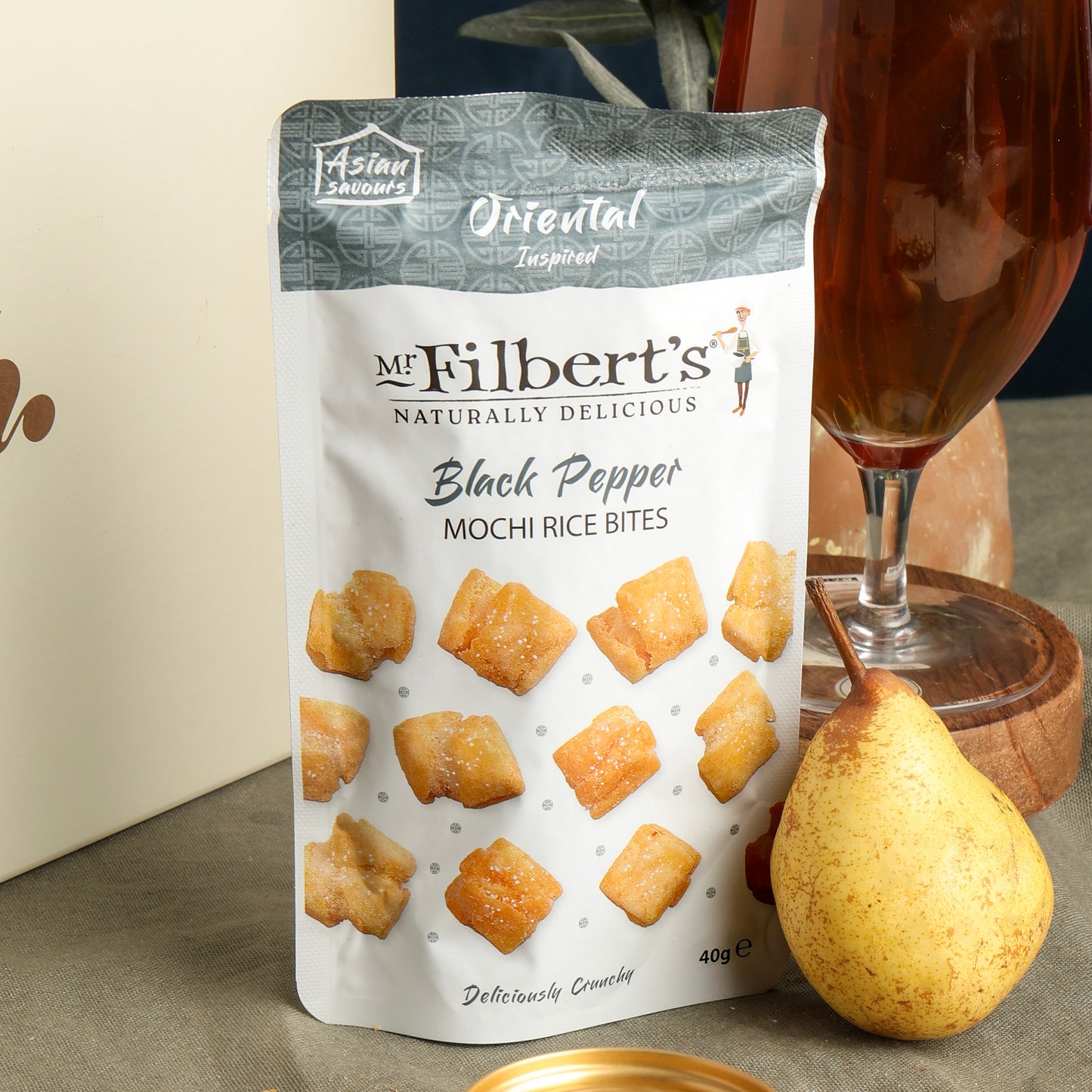 Close up of products in Non Alcoholic Beer & Snacks Hamper, a luxury gift hamper from hampers.com UK
