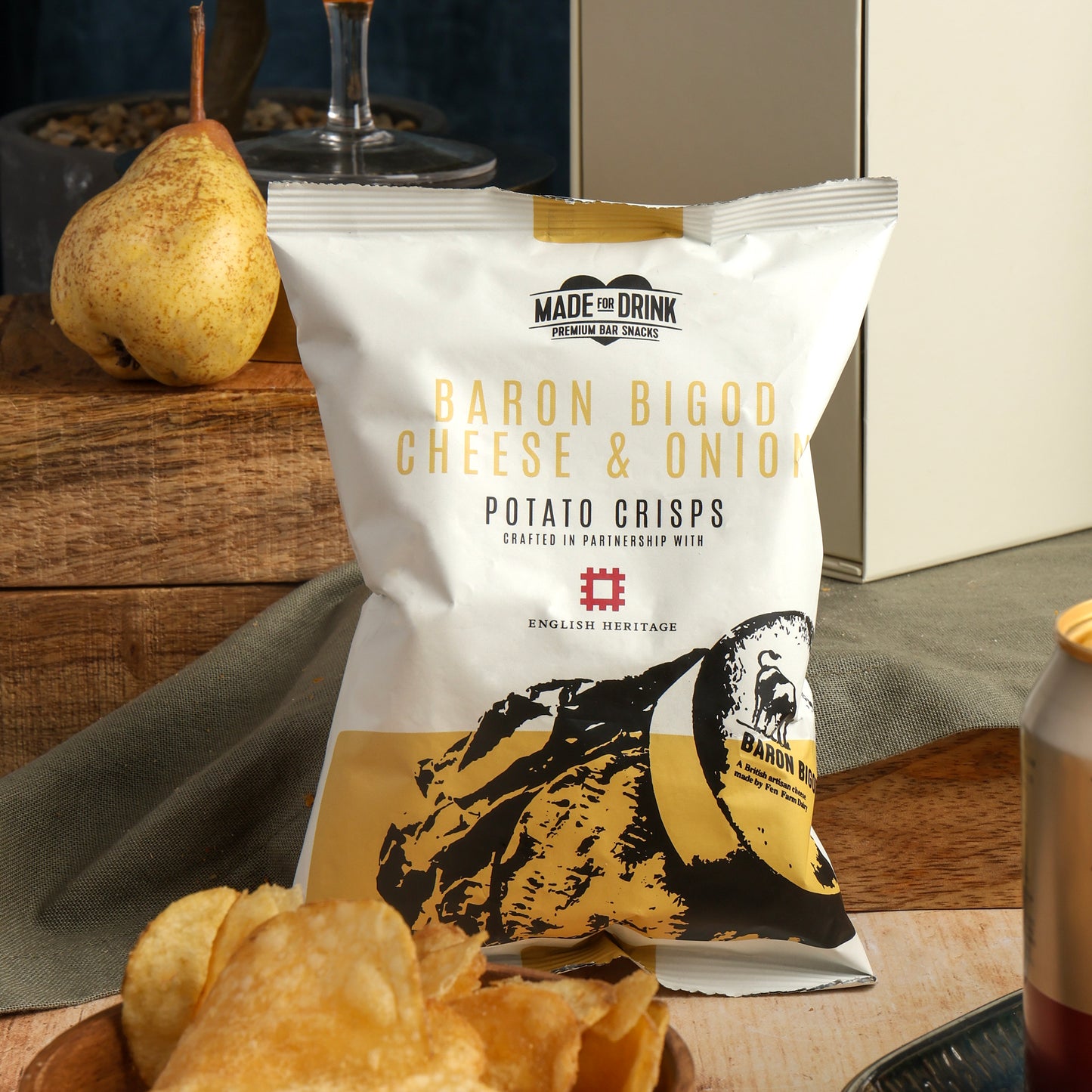 Close up of products in Non Alcoholic Beer & Snacks Hamper, a luxury gift hamper from hampers.com UK