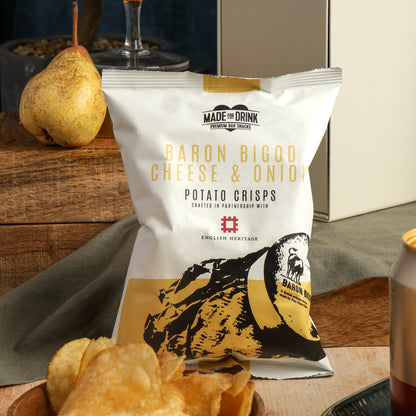 Close up of products in Non Alcoholic Beer & Snacks Hamper, a luxury gift hamper from hampers.com UK