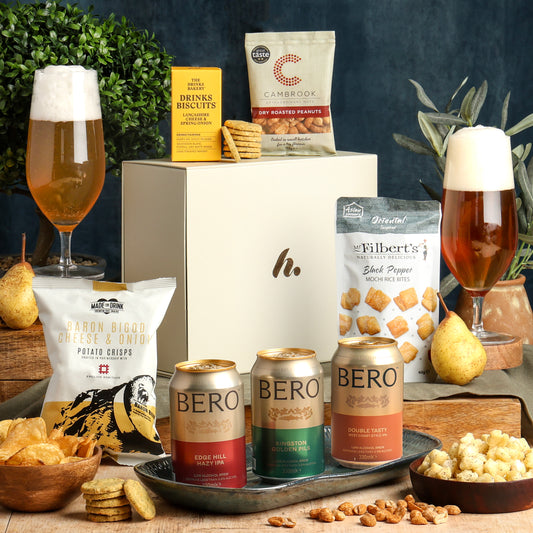 Main image of Non Alcoholic Beer & Snacks Hamper, a luxury gift hamper from hampers.com UK