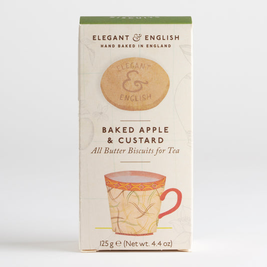 140g Baked Apple & Custard Biscuits by Elegant & English