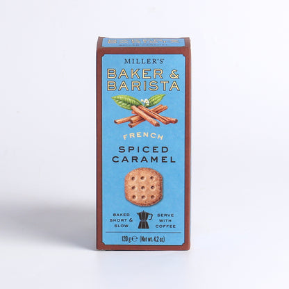 Image of 120g French Spiced Caramel Biscuits by Baker & Barista, part of luxury gift hampers from hampers.com UK