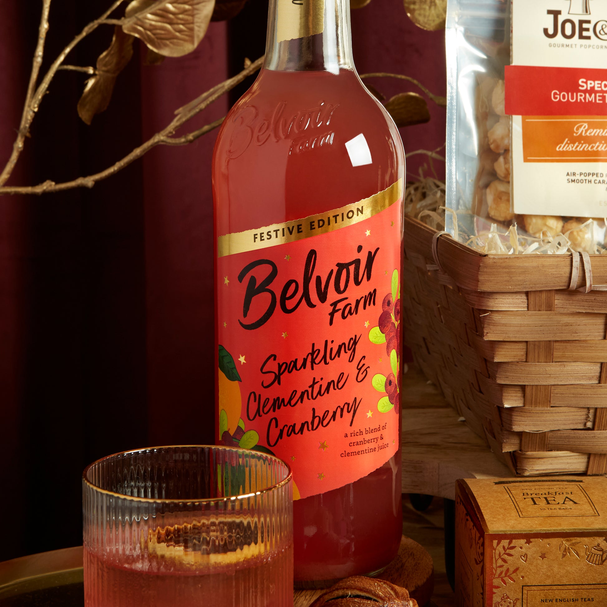 Belvoir Farm Sparkling Cranberry and Clementine drink