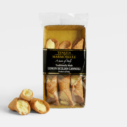 Image of 150g Lemon Sicilian Cannoli by Tenuta Marmorelle, part of luxury gift hampers from hampers.com UK
