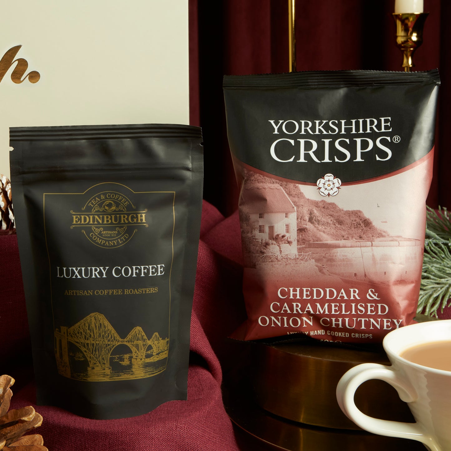 Luxury Hamper Featuring Premium Ground Coffee & Yorkshire Crisps