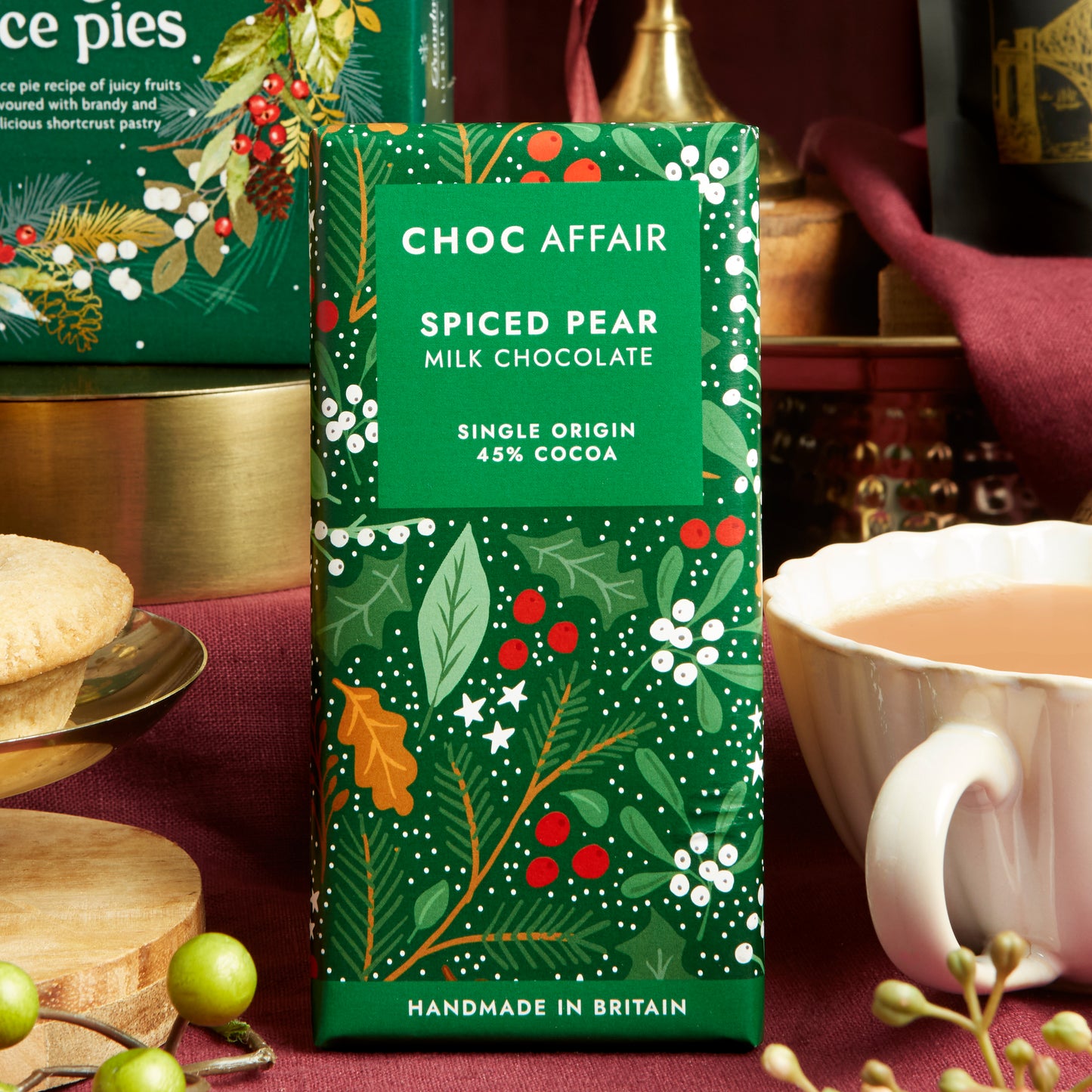 Choc Affair Premium Spiced Pear Milk Chocolate Bar