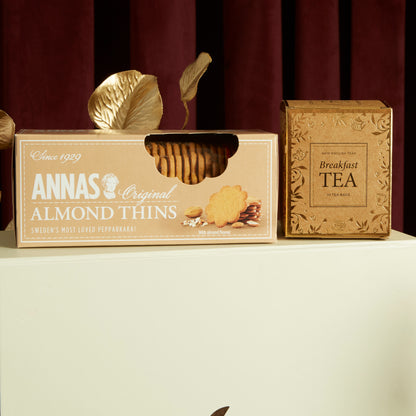 Anna's Original Premium Almond Thin Biscuits & New England Tea English Breakfast Tea