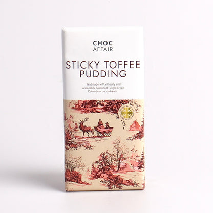 90g Sticky Toffee Pudding Flavour Milk Chocolate Bar by Choc Affair