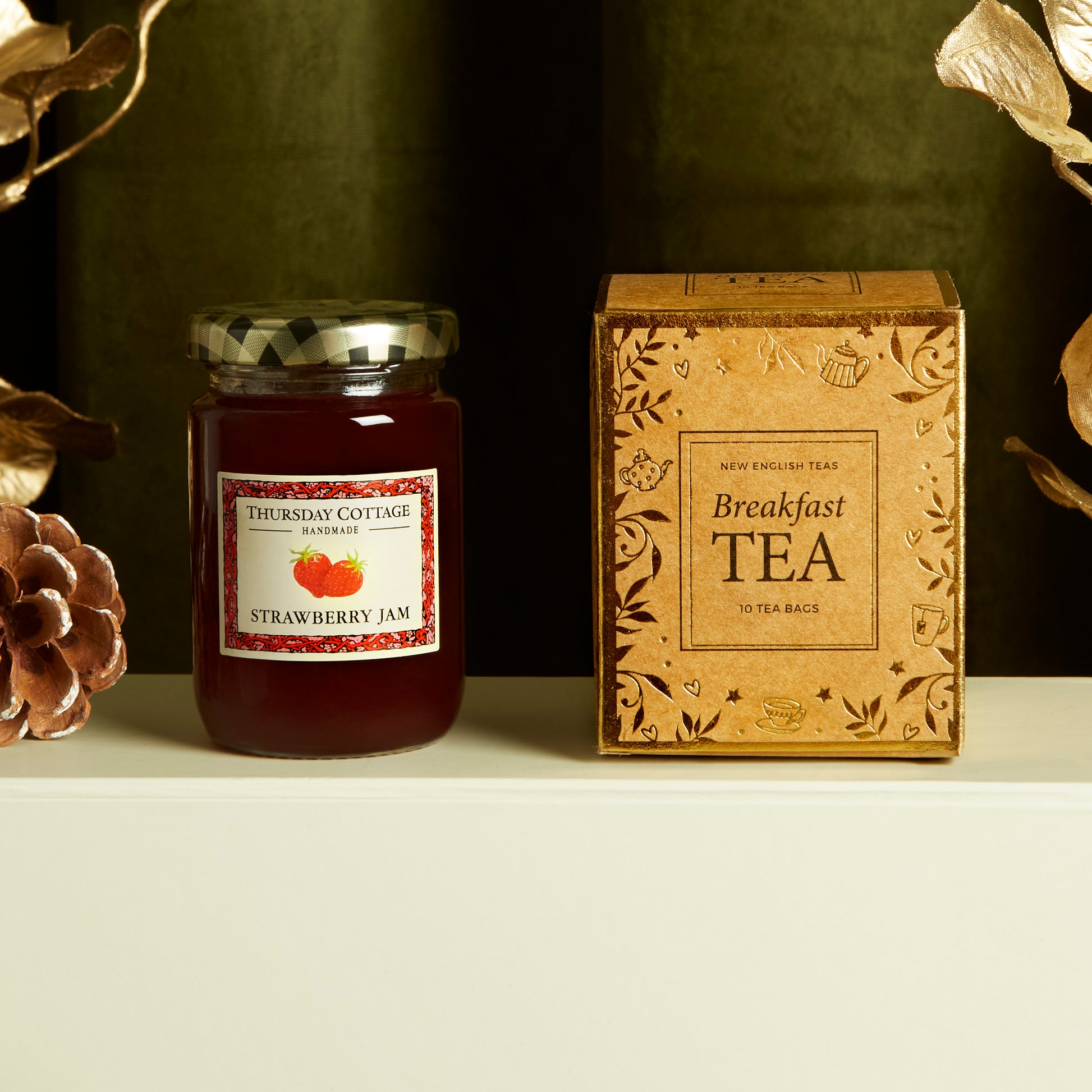 Premium New England Tea Bags & Homemade Strawberry Jam