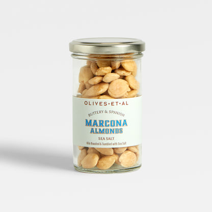 Image of 130g Lightly Salted Marcona Almonds by Olives Et Al, part of luxury gift hampers from hampers.com UK