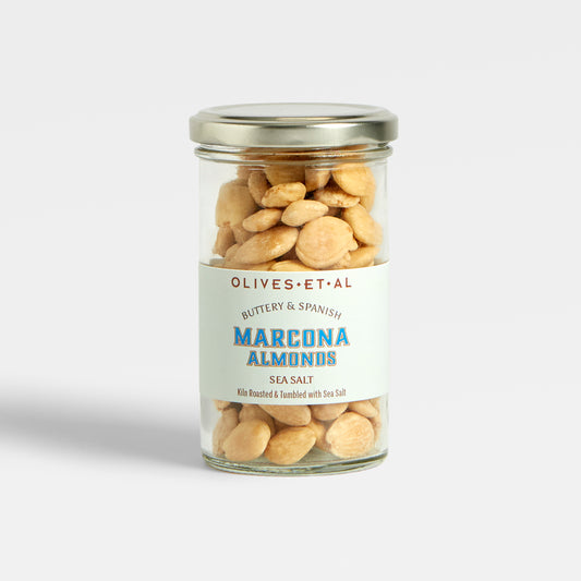 Image of 130g Lightly Salted Marcona Almonds by Olives Et Al, part of luxury gift hampers from hampers.com UK