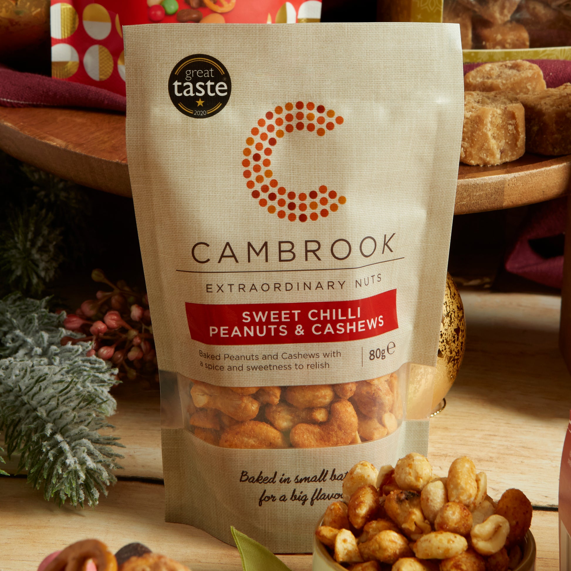 Great Taste Award Winning Cambrook Sweet Chilli Peanuts and Cashews