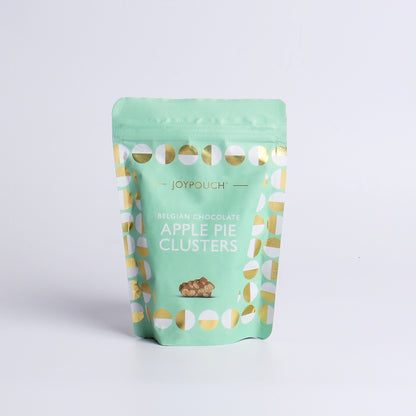 Image of 100g Belgian Chocolate Apple Pie Clusters by Joypots, part of luxury gift hampers from hampers.com UK