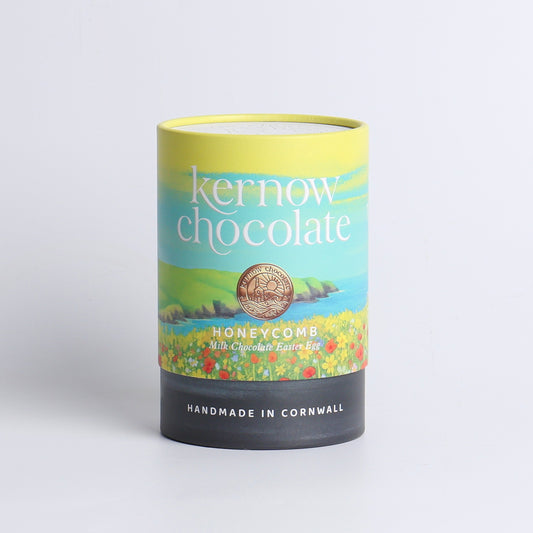Image of Honeycomb Milk Chocolate Easter Egg by Kernow Chocolate, part of luxury gift hampers from hampers.com UK