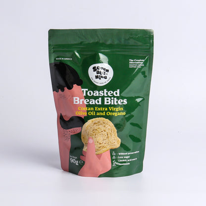 Image of 90g Toasted Bread with Oil and Oregano by Seven Ate Nine, part of luxury gift hampers from hampers.com