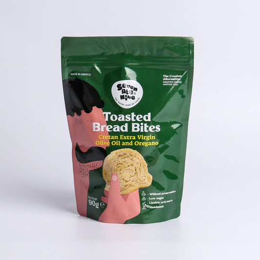 Image of 90g Toasted Bread with Oil and Oregano by Seven Ate Nine, part of luxury gift hampers from hampers.com