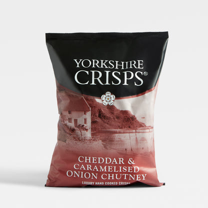Cheddar & Caramelised Onion Crisps by Yorkshire Crisps