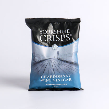 Image of 40g Chardonnay Wine Vinegar Crisps by Yorkshire Crisps, part of luxury gift hampers from hampers.com UK