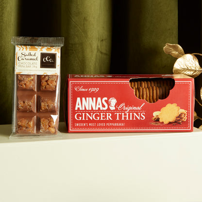 Annas Original Ginger Thins & Artisan Salted Caramel Chocolate