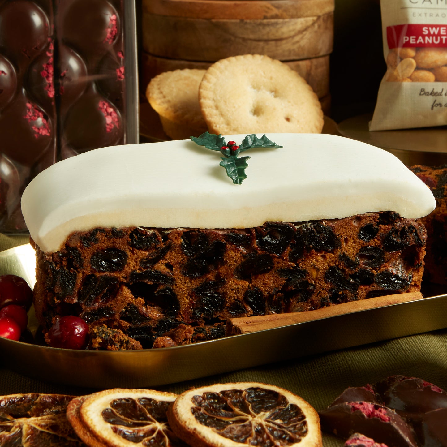 Indulgent Iced Christmas Spiced Fruit Cake